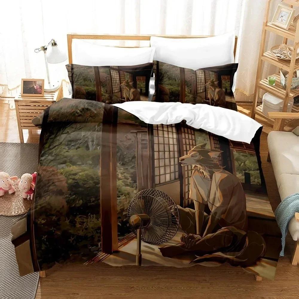 Comforter 3D Print Beastars Anime Bedding Set 3D Printed Suitable For Bedroom Kids Home Textile