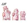 Wooden Snowman Ornaments 3PCS Christmas Ornaments Decorative Cute Festive Figures Creative Seasonal High-definition Printing Crafts for Holiday