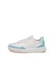 ECCO Street Court Casual Sneakers, Genuine Leather, Women's Casual Sneakers, Aquatic/White/Emerald, Size 23.5cm, 3E