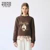 Teenie Weenie Cartoon Bear Letter Graphic Sweatshirt