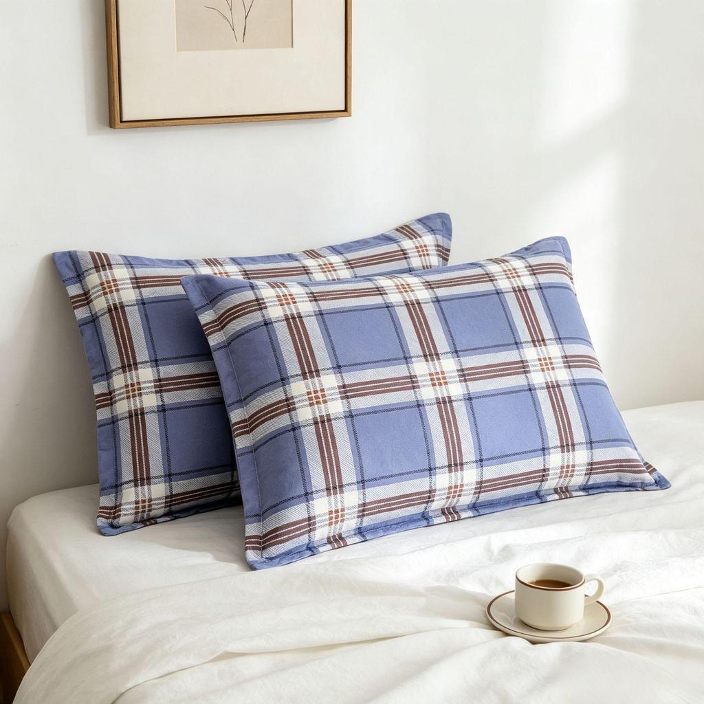 Thickened Large Single Pillowcases for Adults - Simple Summer Cover, Ideal for Dormitory Use (One Pair)