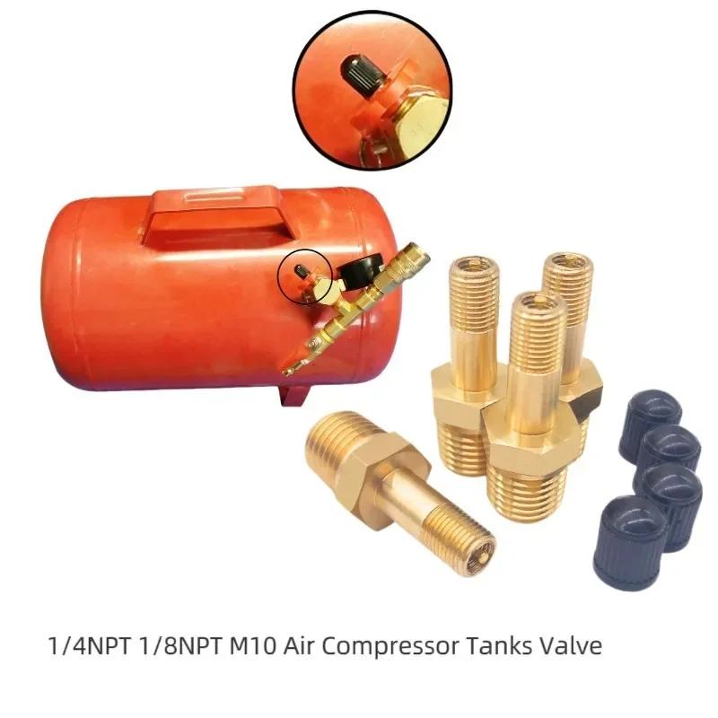 1/4 NPT 1/8 NPT M10 Air Compressor Tanks Fill Valve Anti-Corrosion Brass Schrader Valve Automobile Tire Valve Core Tire Coppe