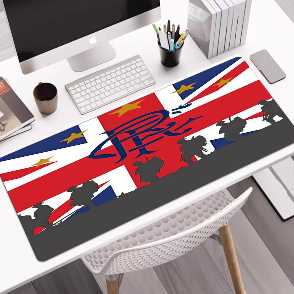 Rangers F.C Thema Mauspads, Rutschfeste Gummiunterlage, Multifunktionale Büro- & Heimdekoration, Perfekt für die Personalisierung des Arbeitsplatzes.