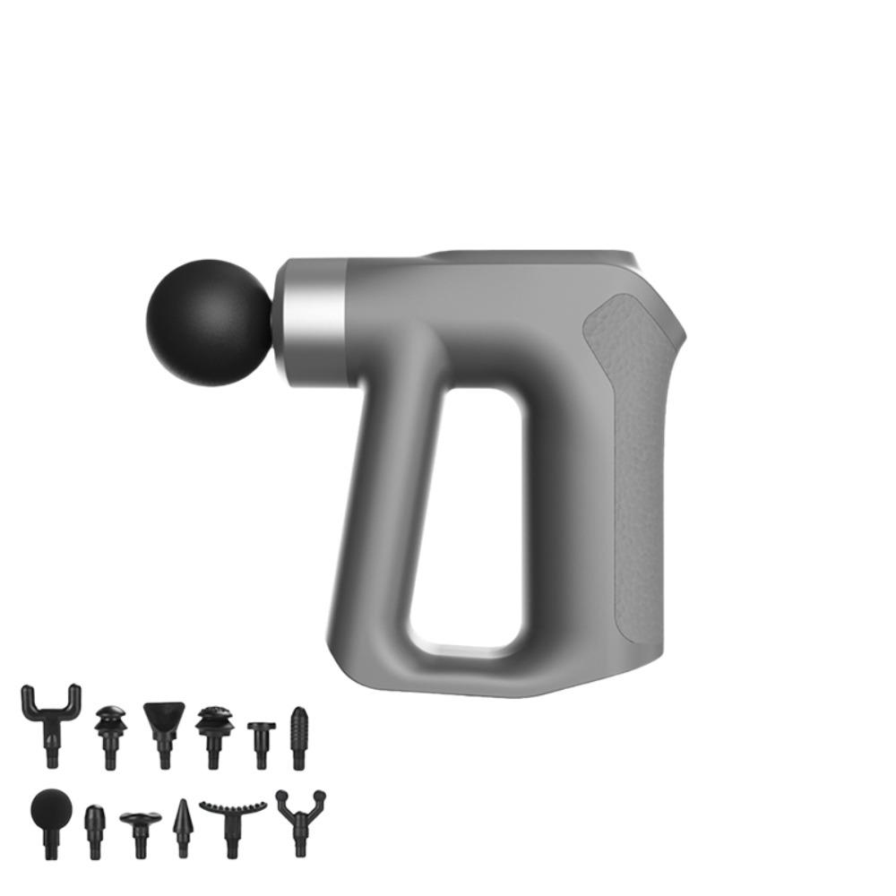 

with 12 Replacement Heads Electric Muscle Massager High Frequency Body Deep Tissue Massager Office серый