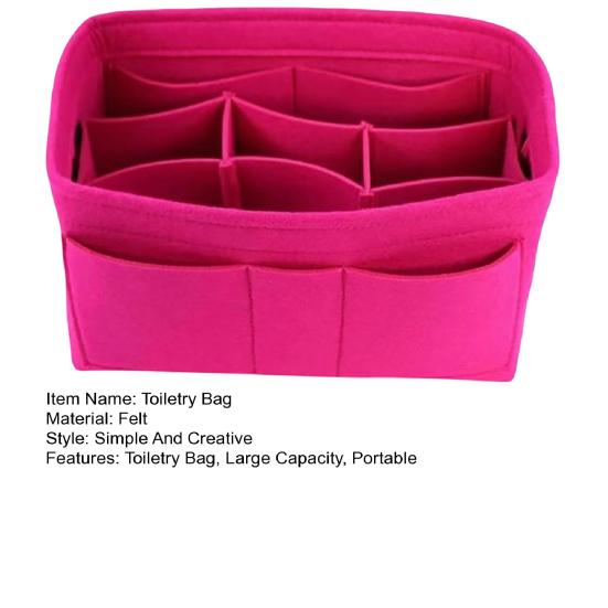 Toiletry Bag Organizer Multi-Pocket Inner Lining of Bag Protects Bag from Scratches And Stains