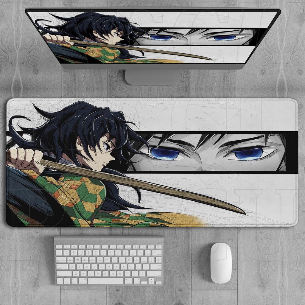 HD Print XXL Gaming Keyboard Pads Demon Slayer Mouse Pad Rug Comic Desk Mat Cartoon Mousepad Pc Accessories Anime Protect Mats