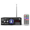 HiFi Audio Amplifier - AUDIBAX - Kansas - Bluetooth - 40W + 40W - USB, SD, Microphone Inputs