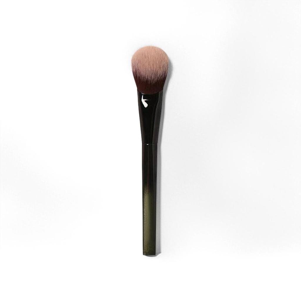 Portable Angled Contour Brush with Wooden Handle & Fiber Bristles