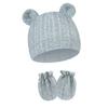 Knitted Bear Ear Earflap Hat Ear Protection Baby Hat Glove Set Fashion Children's Winter Hat  Girls