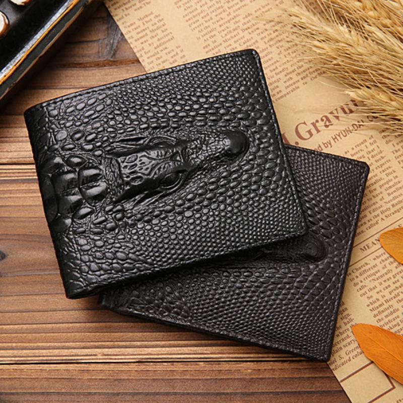 Echte Krokodilleder Geldbörsen Mode Clutch Versteckte Tasche Geldbörse Krokodilmuster Echtes Leder Herren Geldbörse