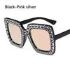 Crystal Rhinestone Frame Sunglasses for Women Vintage Cat Eye Sun glasses Sparkling Star Sunglasses Fashion Mirror Shades