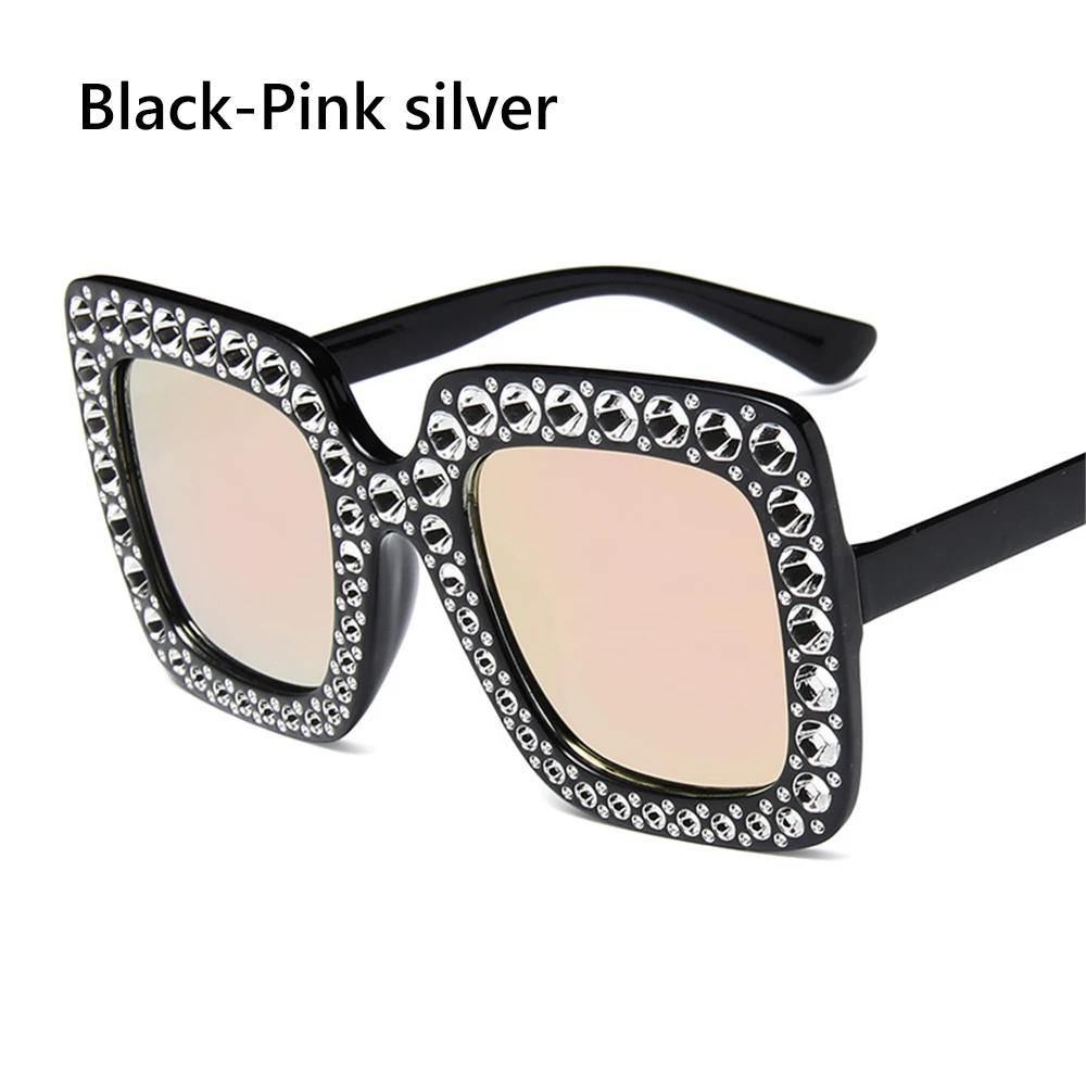 Crystal Rhinestone Frame Sunglasses for Women Vintage Cat Eye Sun glasses Sparkling Star Sunglasses Fashion Mirror Shades