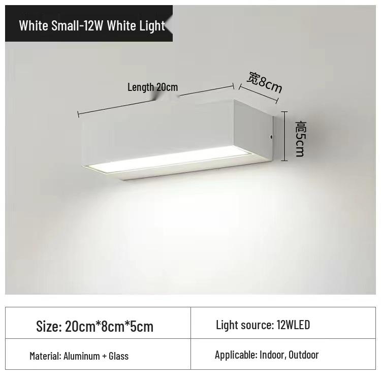 Wasserdichte Außenwandleuchte für Terrasse oder Schlafzimmer - Minimalistisches Design