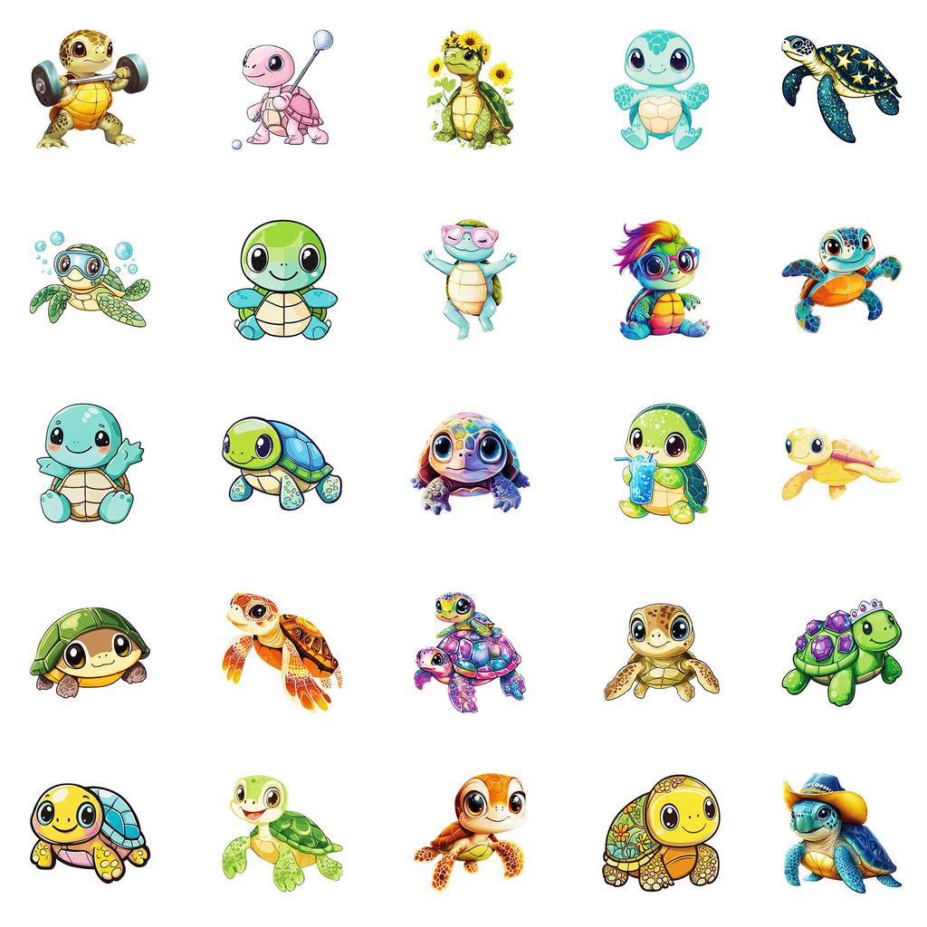 New 50 Cute Hand-painted Graffiti Stickers Decorate Mobile Phone Shell Skateboard Helmet Stickers