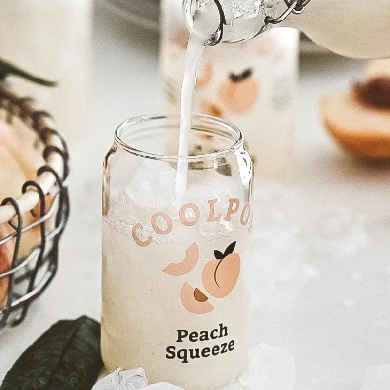 Creative Can Shape Glass Cup Tea Juice Milk Coffee Mug Wine Glass Drink Cup Borosilicate Glass Drinkware Glasses Mug Tumblers