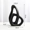 Abstract Ceramic Handicraft Cross Geometry Flower Vase Hollow Vase Rockery Floral Arrangement Accessories Home Decoration