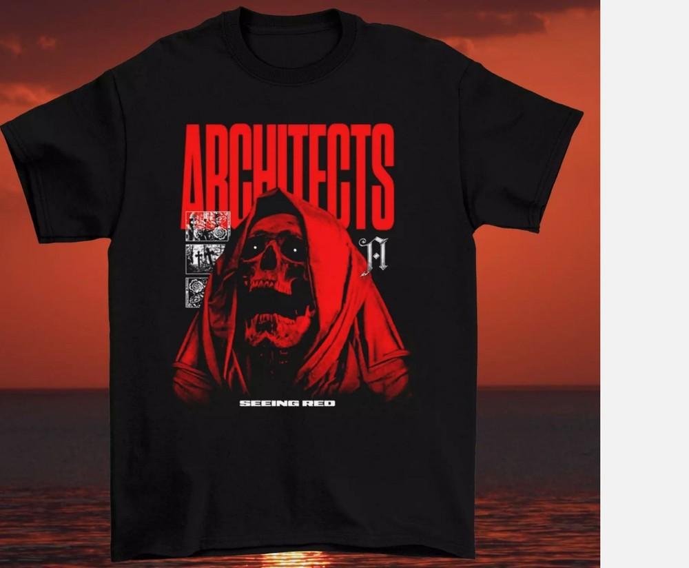 

Architects Группа Видящая Красный Черная Хлопковая Футболка Полный Размер S-4XL 3XL