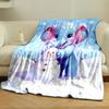 Cute Elephant Theme Print Blanket Warm Soft Fluffy Kids and Adult Sofa Bed Throw Blanket Outdoor Travel Camping Luxury Gifts