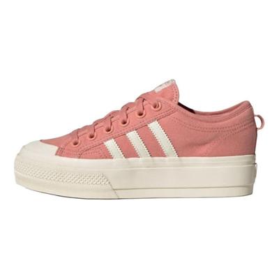 Originals Nizza Platform Abriebfest Höhenvergrößernd Low Top Canvas Schuhe Damen Rosa Sneaker JQ9149