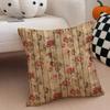 Vintage Stripes Pillow Classic Retro Cushion Cover Throw Pillow Cover Hidden Button Durable Polyester Chair Cushion