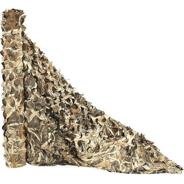 AUSCAMOTEK 300D Durable Camo Netting for Duck Hunting Blinds Brown 5ft×10ft/5ft×13ft/5ft×20ft