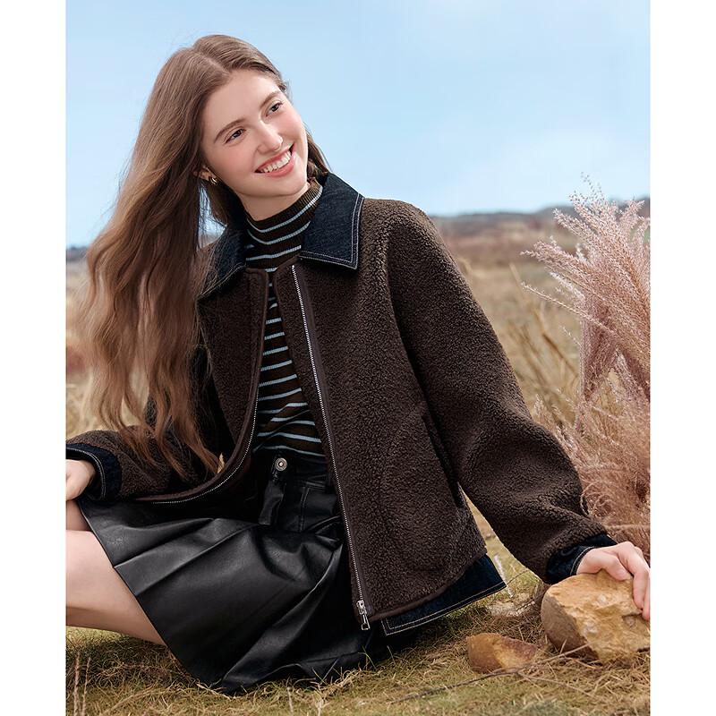 Betu Women's Faux Two-Piece Spliced Jacket