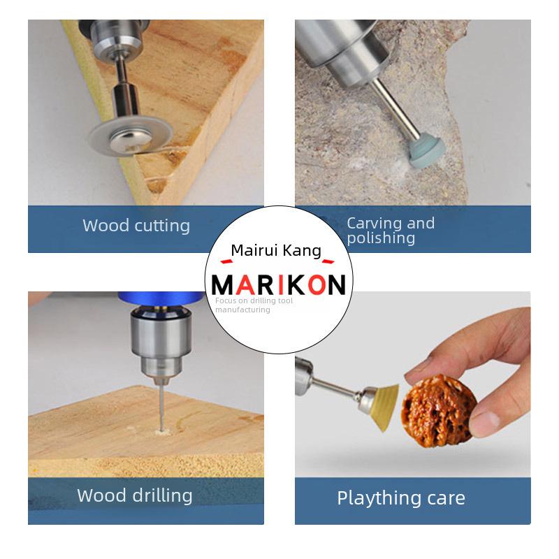 Modrá kovová mini elektrická bruska s britskou a americkou zástrčkou, 12V2A plynule nastavitelná rychlost, ruční malá elektrická vrtačka.