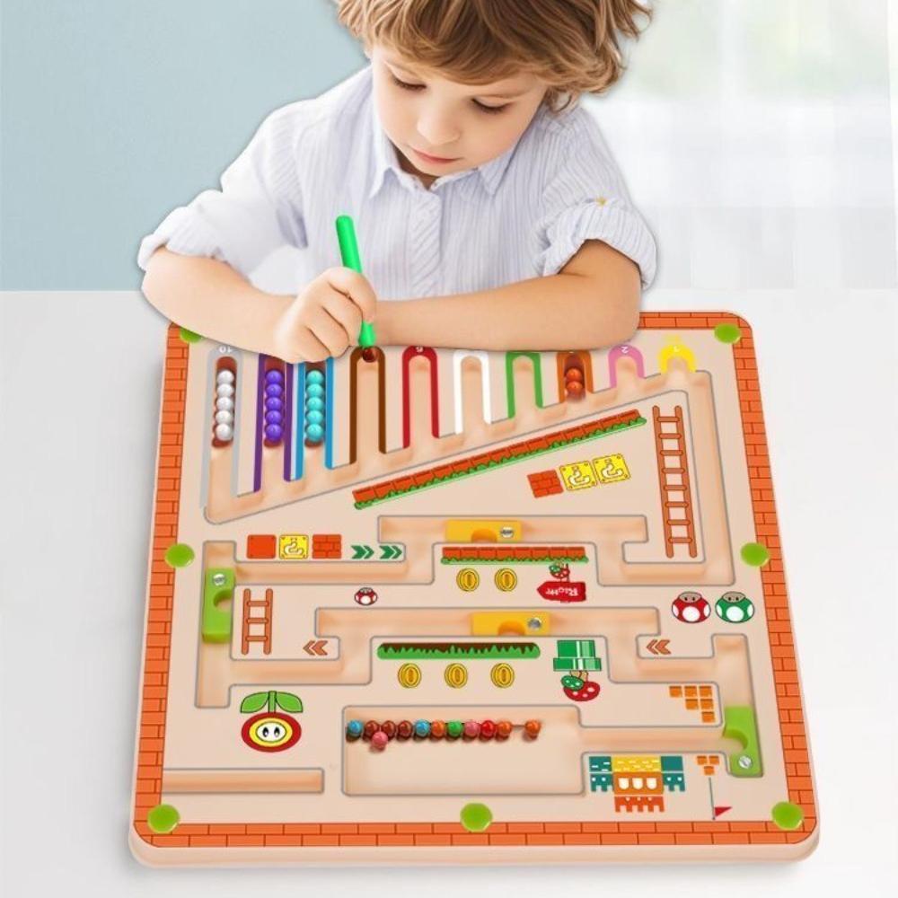 Children's Magnetic Maze Walking Ball Baby Concentration Training, Writing Logic Thinking 3 Year Old Early Education Puzzle Toy