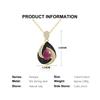 Vintage 925 Sterling Silver Women's Necklace Natural Pear 5*7mm Ruby Real Gemstones Pendant Luxury Fine Jewelry for Banquet Wear