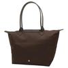 Longchamp Le Pliage Green Silberfarbene Beschläge Knödeltasche Nylon Tragetasche Umhängetasche Damen Taschen Mokka 1899919002