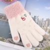 Winter Women Adult Plus Velvet Thickening Cute Finger Gloves