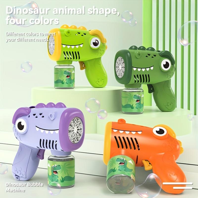 2025 New Automatic Electric Bubble Gun Handheld Bubble Machine Toy Gift  No Battery Needed, 3 Colorful Dinosaur Designs with Cute Expressions,