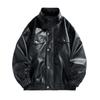 American PU leather jacket men's jacket spring and autumn new stand-up collar locomotive clothing versatile trend explosive jacket men