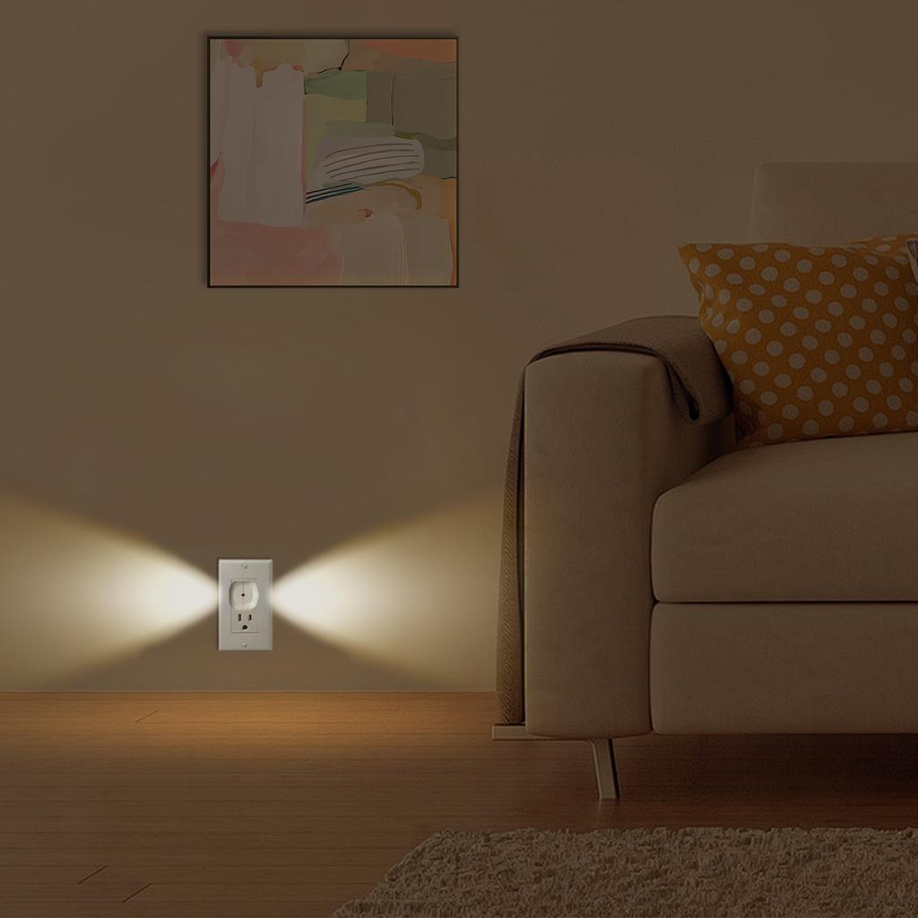 Mini lampka nocna LED Wtyczka EU Gniazdko ścienne 220V z czujnikiem światła Oszczędność energii Do pokoju dziecięcego Sypialni Toalety Lampki nocne