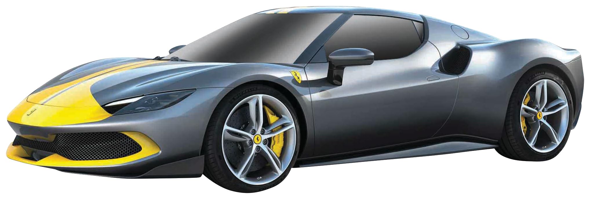 

Kyosyo Bburago Ferrari 296 GTB Asset Fiorano Готовый продукт 1/18 Серый/Желтый