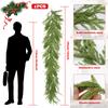 1/2Pc Christmas Norfolk Pine Garland Realistic Artificial Greenery Garland For Mantle Home Decor Artificial Pine Branches Wreath