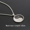 New Stainless Steel Creative Yin Yang Tai Chi Circular Pendant Necklace Retro Religious Mens Titanium Steel Necklace