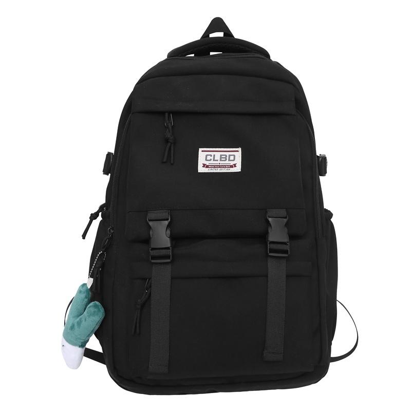 Women's Backpack School Bag Men Solid Color Backpack Travel Bag