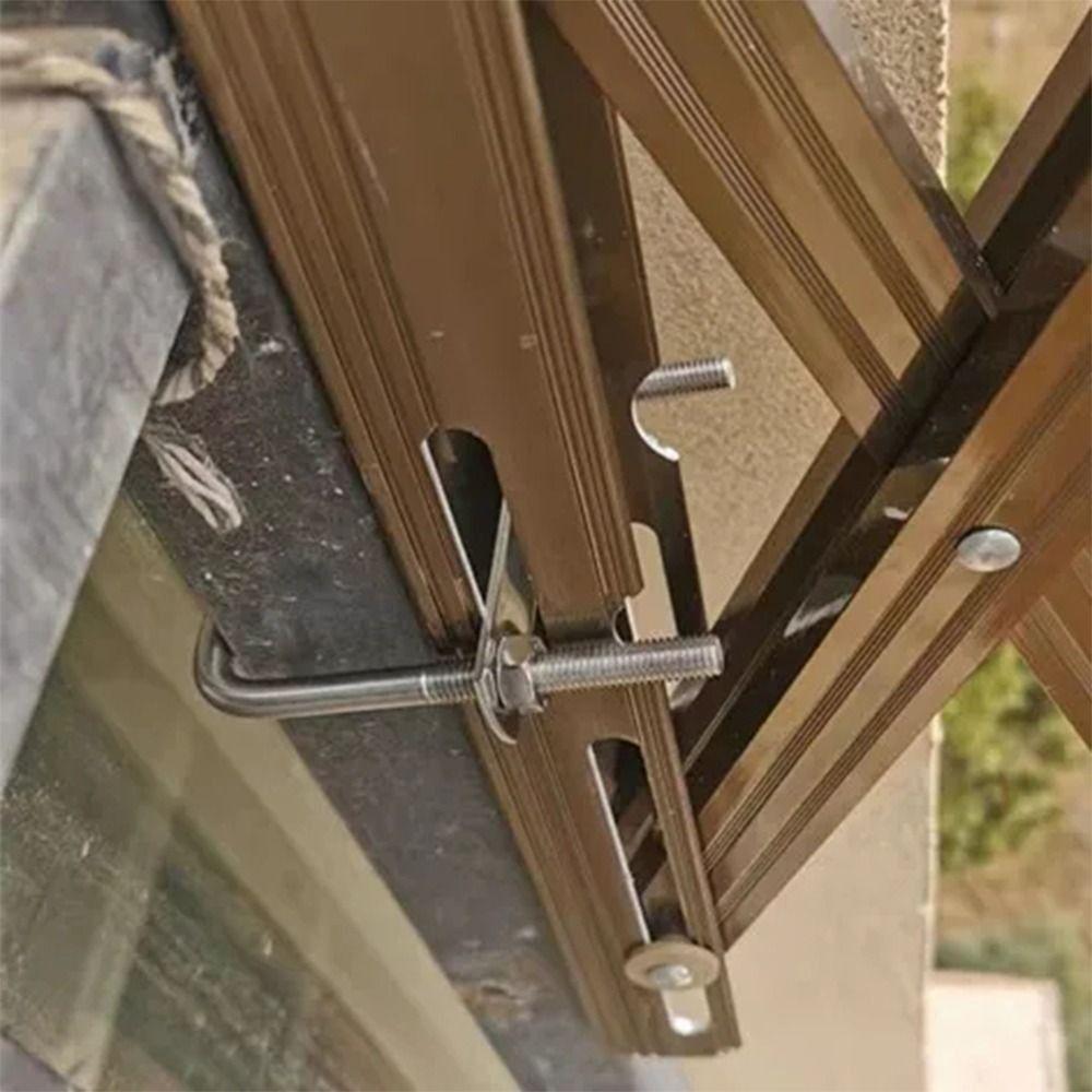 1 Stück robuste, verzinkte Q235-Kohlenstoffstahl-M8-Vierkantrohrschelle mit Prallschrauben, Vierkantbolzen-Rohr-U-Schelle für Vierkantrohre