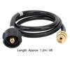 4ft Propane Adapter Hose 1lb To 20lb Propane Convert Hose with QCC1 Type Brass Connector for Gas Cylinder Grill Stoves