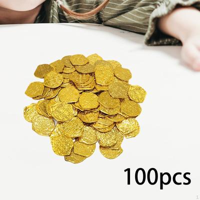 100x Piratenmunt Nieuwigheid voor Jongens en Meisjes Spelaccessoires Gouden Dubloenen