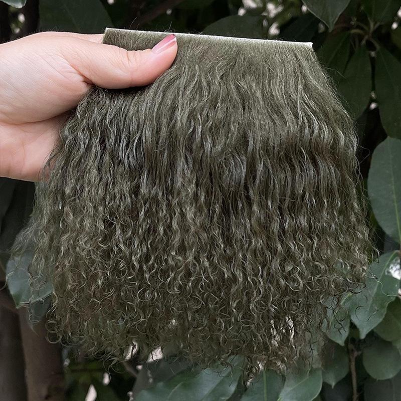 1 Adet Bebek Aksesuarları Moğol Kürk Koyun Derisi Yün Uzantıları Kıvırcık Doku Saç Sırası Kıvırcık Saç Uzantıları Sd Blyth Peruklar Saç