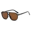 Retro Double Bridges Men Pilot Sunglasses Fashion Rivets Decoration Shades UV400 Women Trending Leopard Sun Glasses