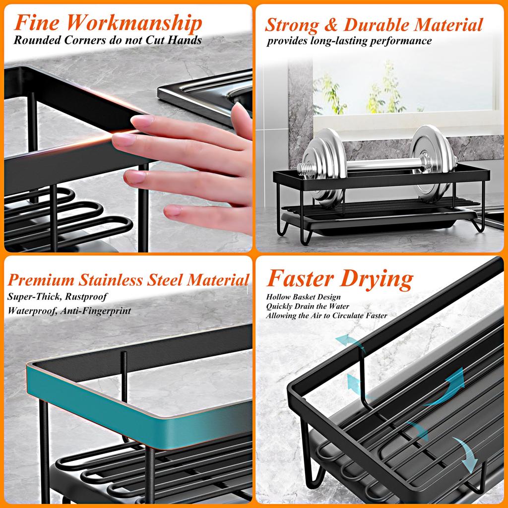 Stainless Steel Kitchen Sponge Holder for Kitchen Sink Caddy,Kitchen Sink Accessories,Sink Caddy Kitchen Sink Organizer