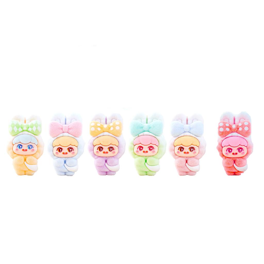 6pcs Cute Style Plush Travel Bunny Desktop Car Decoration Batch