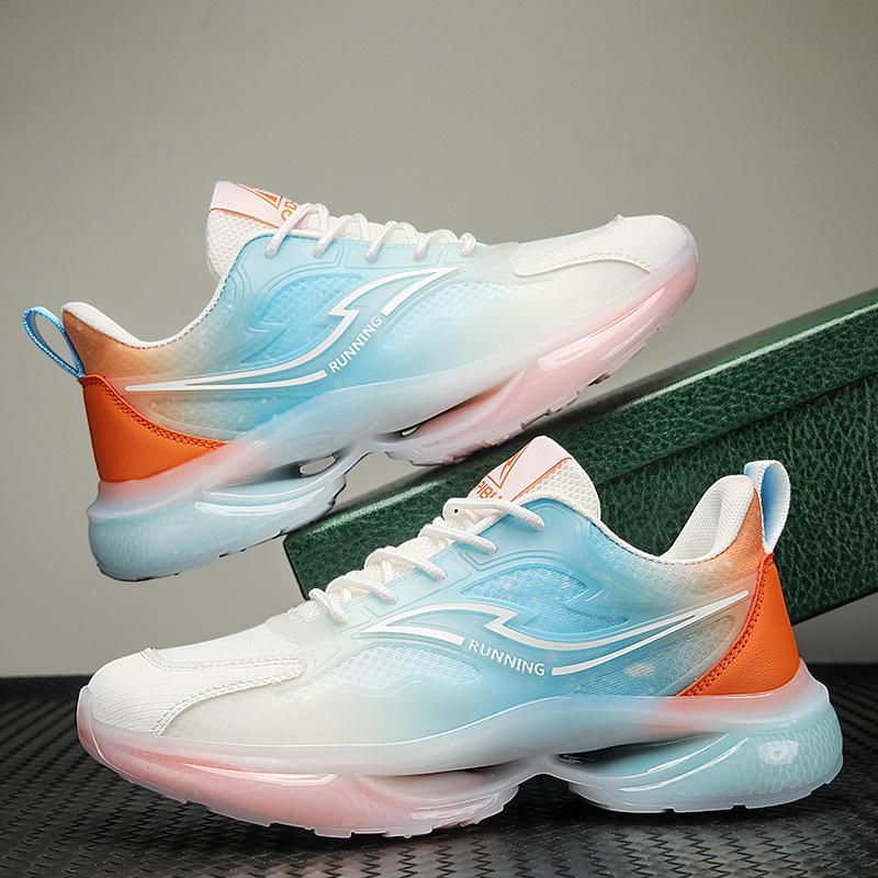 Men's Shoes 2024 Winter New Breathable Dad Shoes European Station Thick-soled Heightening Sports Shoes Lightweight and Versatile Casual Shoes