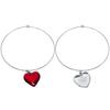 Large Heart Necklace Crystal Heart Pendant Clavicle Chain Romantics Heart Choker Anniversaries Gift for Women Girl Teen