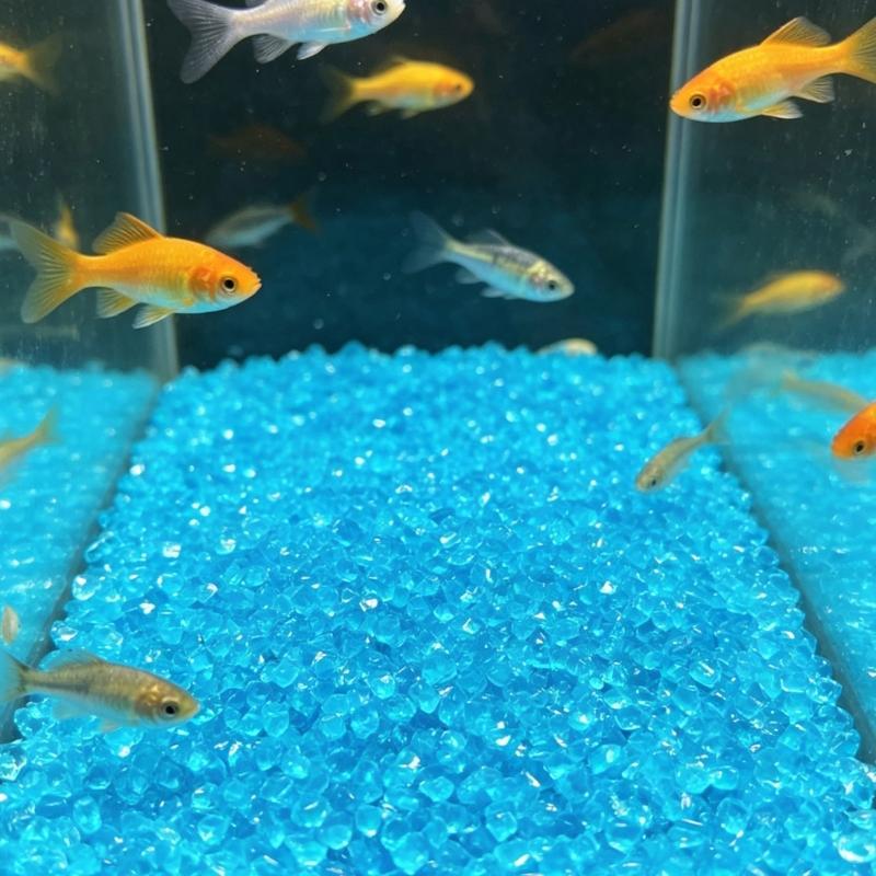 Fish Tanks Glowing Stone Decors, 3-5 Mm Resins Gravel for Aquariums Bottom Coverage, Pond Accent and Layer Water Features