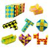 6 Pcs Folding Magic Snake Ruler Puzzle Antistress Cube Educational Toy Kids Birthday Party Favors Goodie Bags School Reward