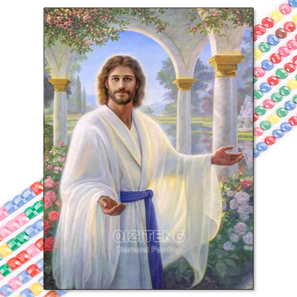 5D Diamond Painting Kit Jesus Cross Religious Sticker Diamond Embroidery Handmade DIY Mosaic Home Decoration Adult Gifts